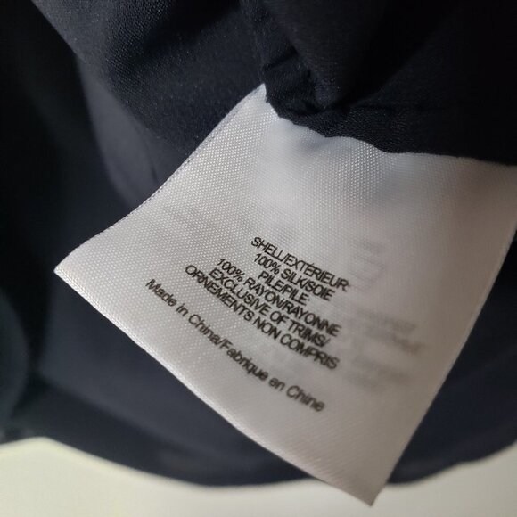 Tory Burch Angela‎ Beaded Velvet Dot Sheer Blouse Long Sleeve Lined 8 - FLAWED - Picture 16 of 16